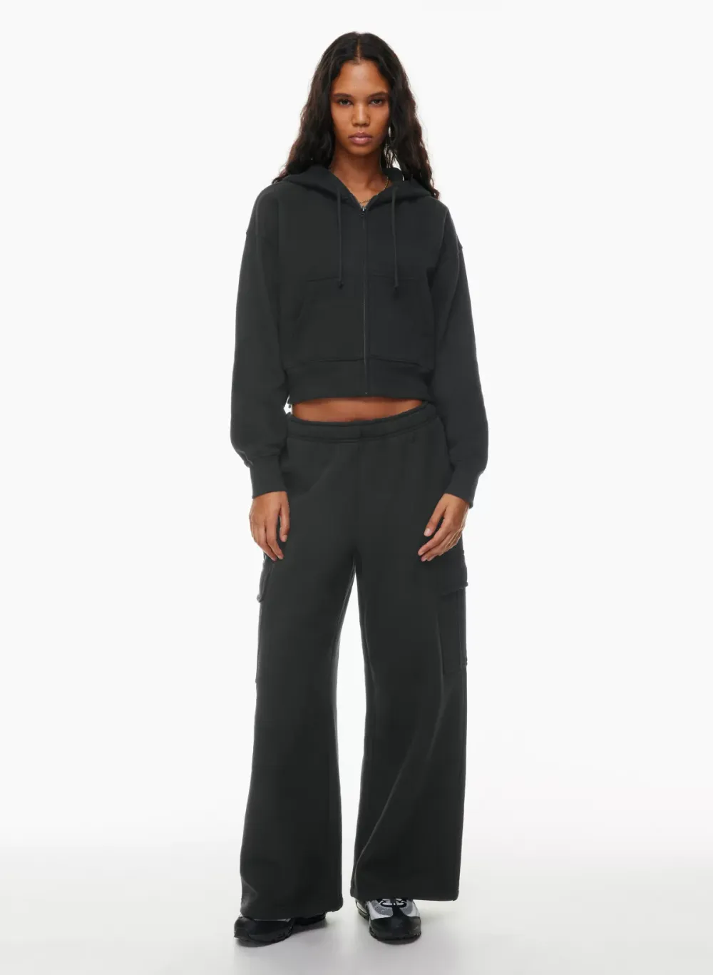 cozy fleece boyfriend boxy zip hoodie