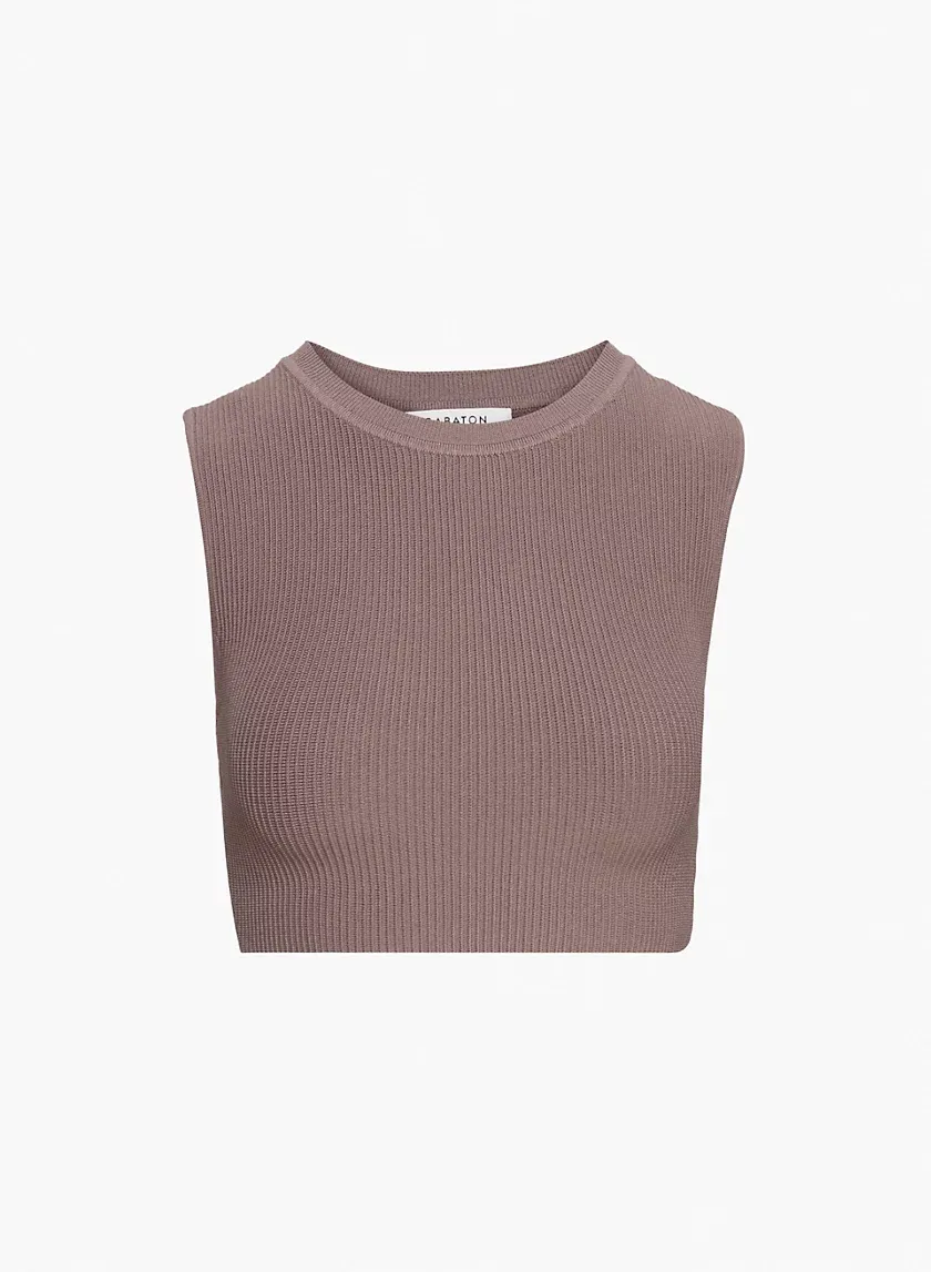 sculpt knit muscle cropped tank