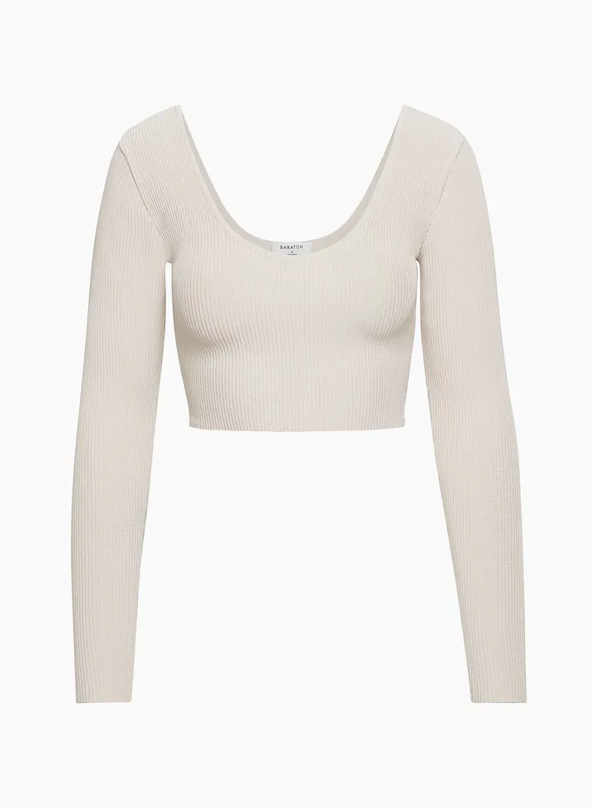 sculpt knit scoopneck longsleeve