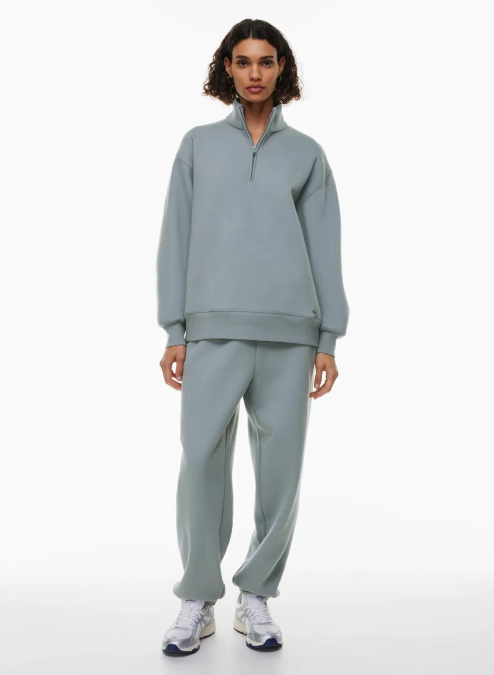 cozy fleece boyfriend 1/4 zip sweatshirt