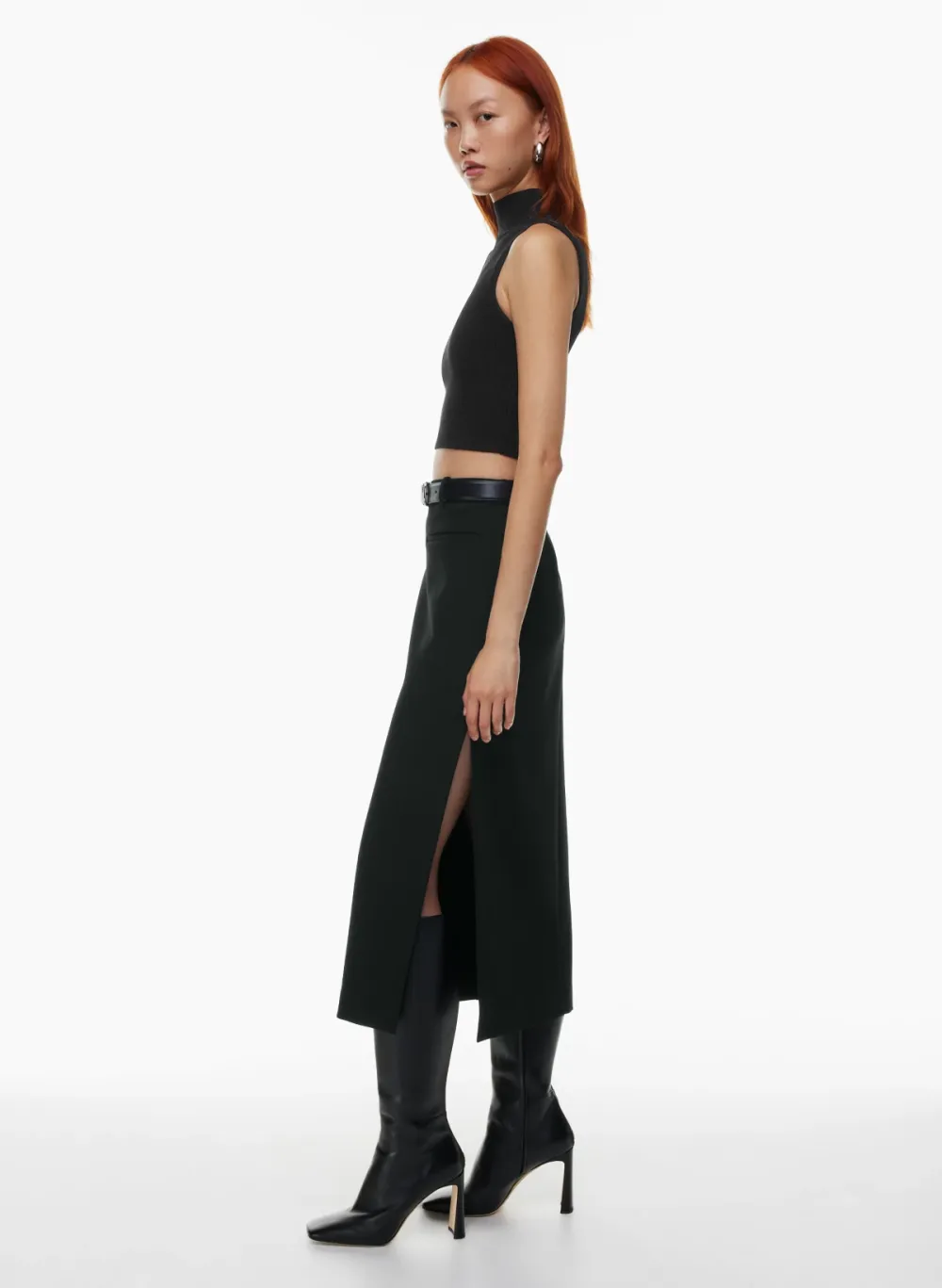 sculpt knit mockneck tank