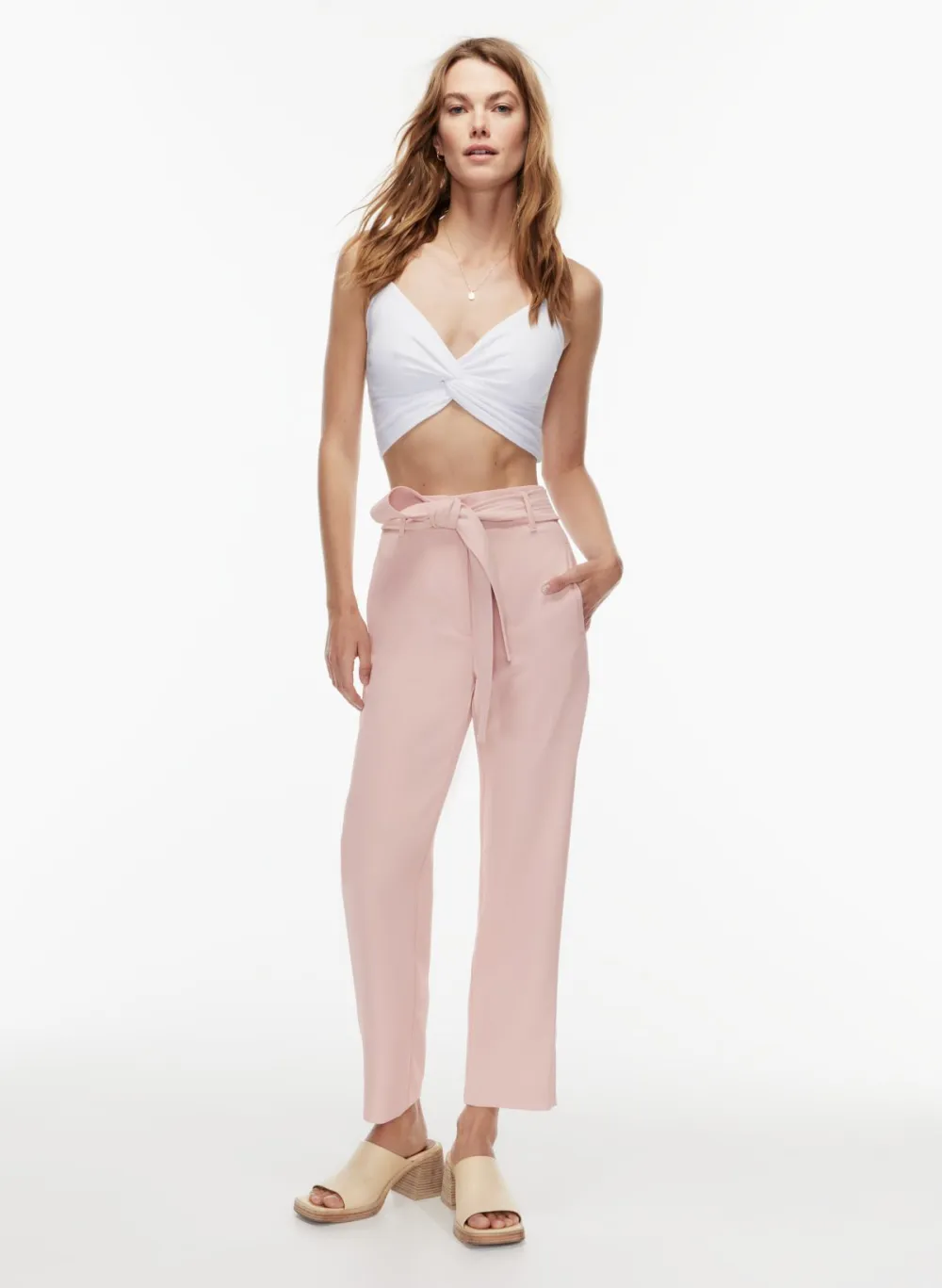tie-front pant