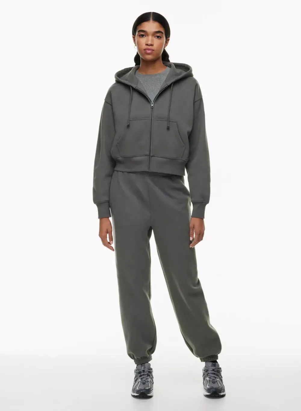 cozy fleece boyfriend boxy zip hoodie