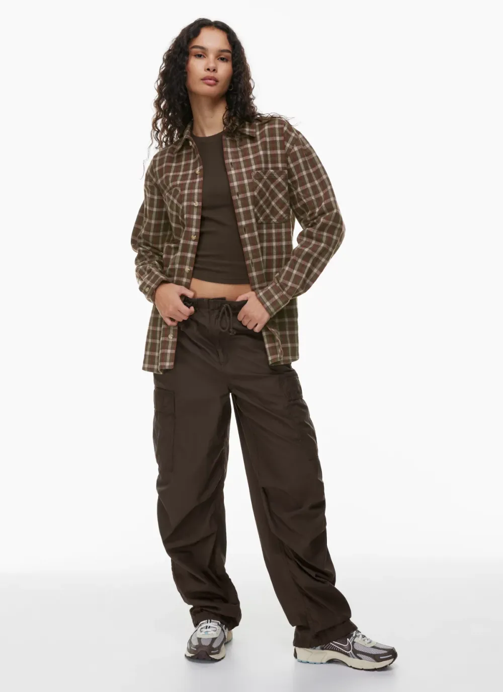 plaid oversized shirt