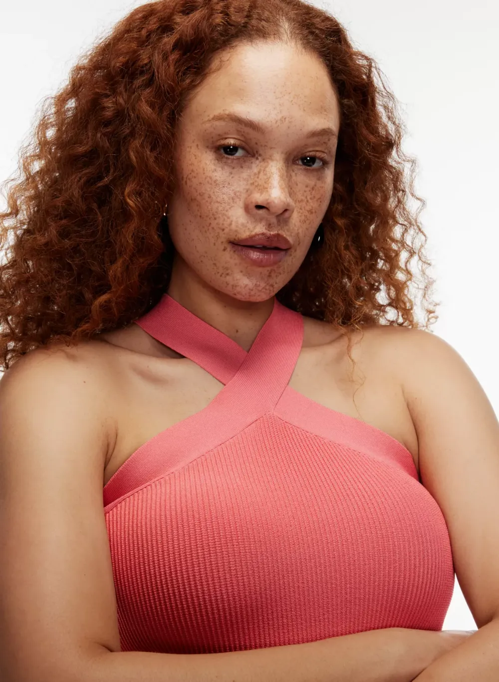 sculpt knit criss cross tank