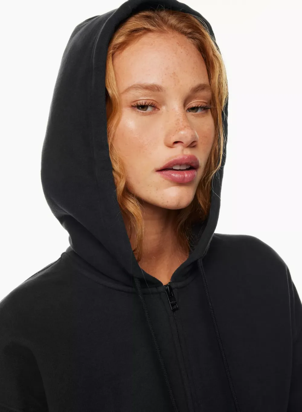 cozy fleece boyfriend boxy zip hoodie
