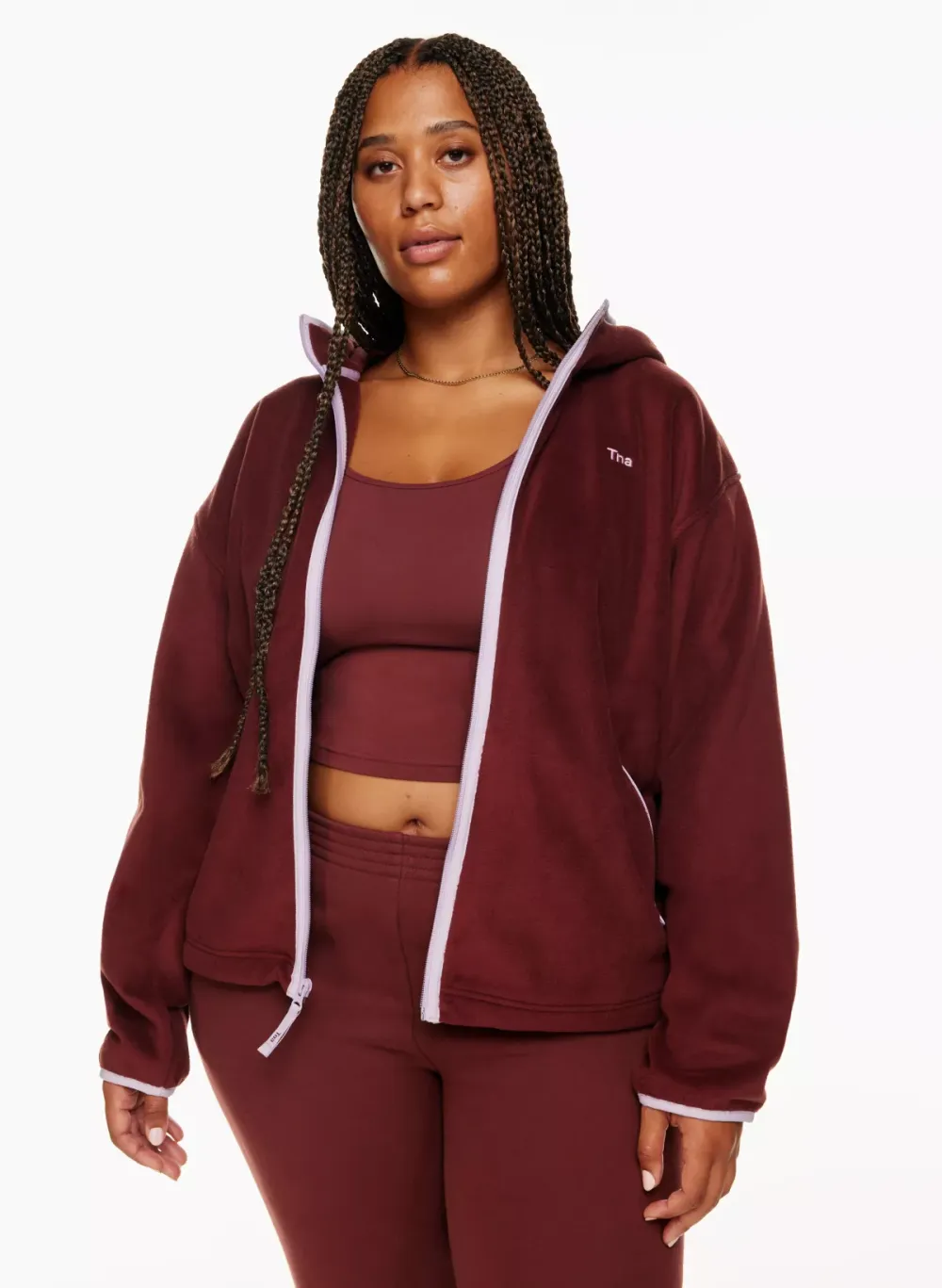 sno polar oversized zip hoodie