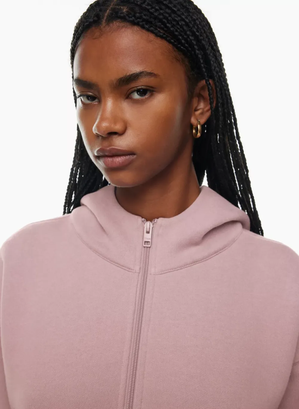 cozy fleece boyfriend boxy 1⁄2 zip hoodie