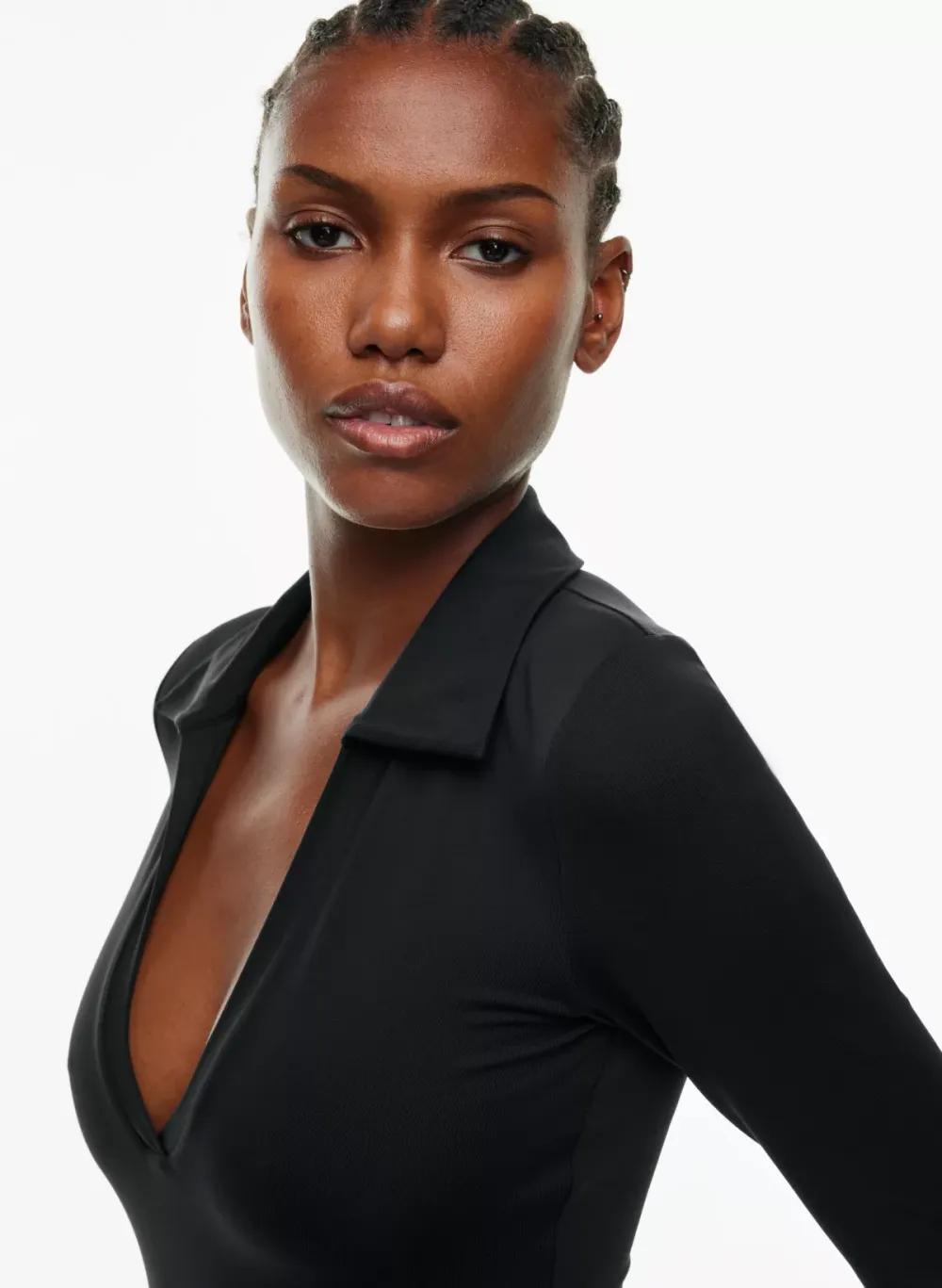 contour polo longsleeve bodysuit