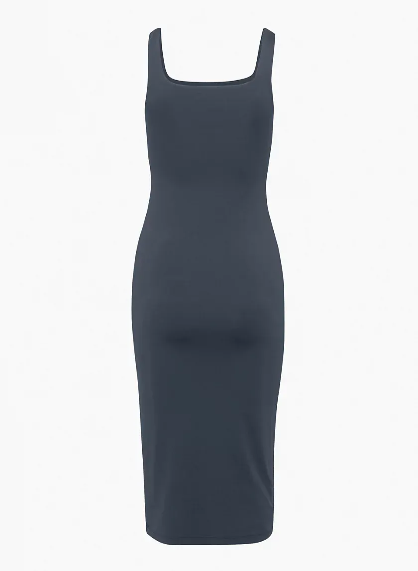 contour squareneck midi dress
