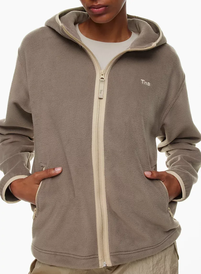 sno polar oversized zip hoodie