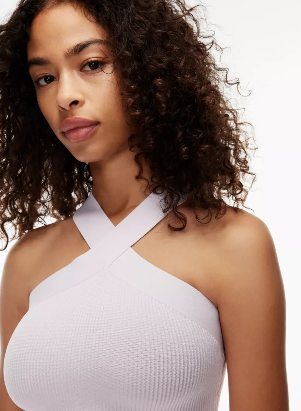 sculpt knit criss cross tank