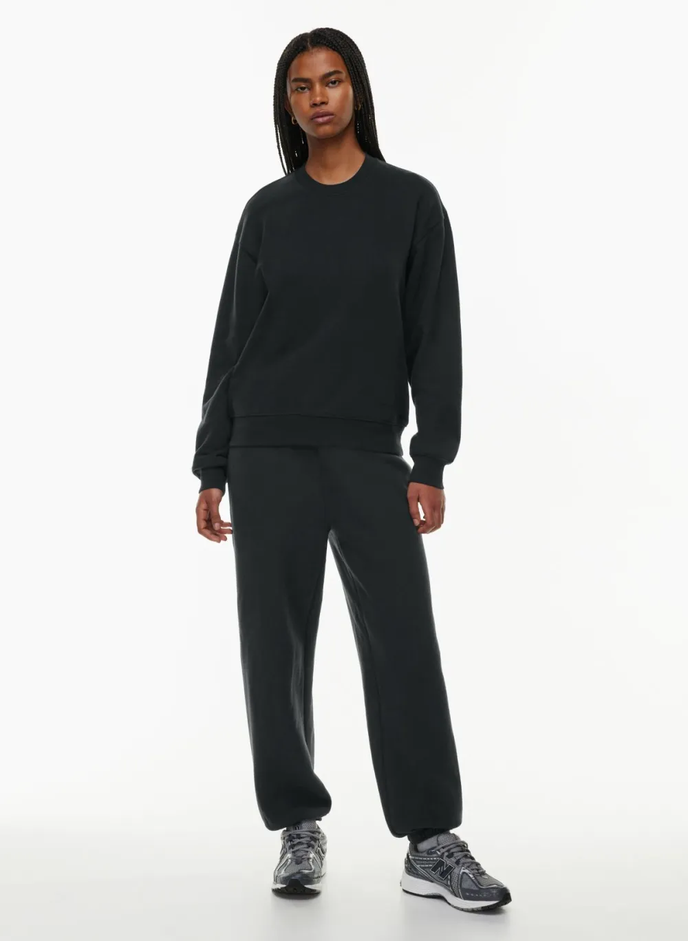 terry fleece perfect crew sweatshirt