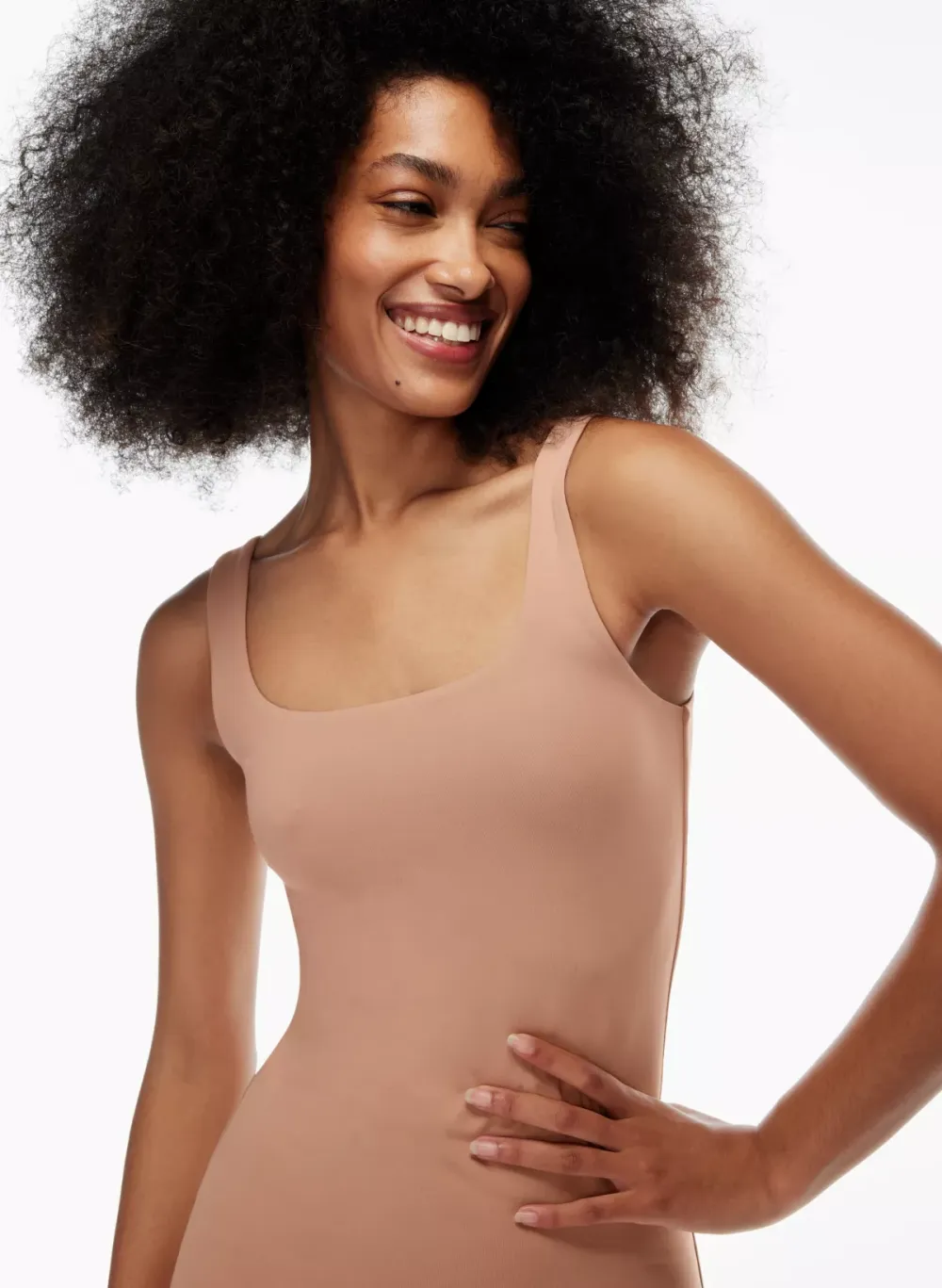 contour squareneck midi dress