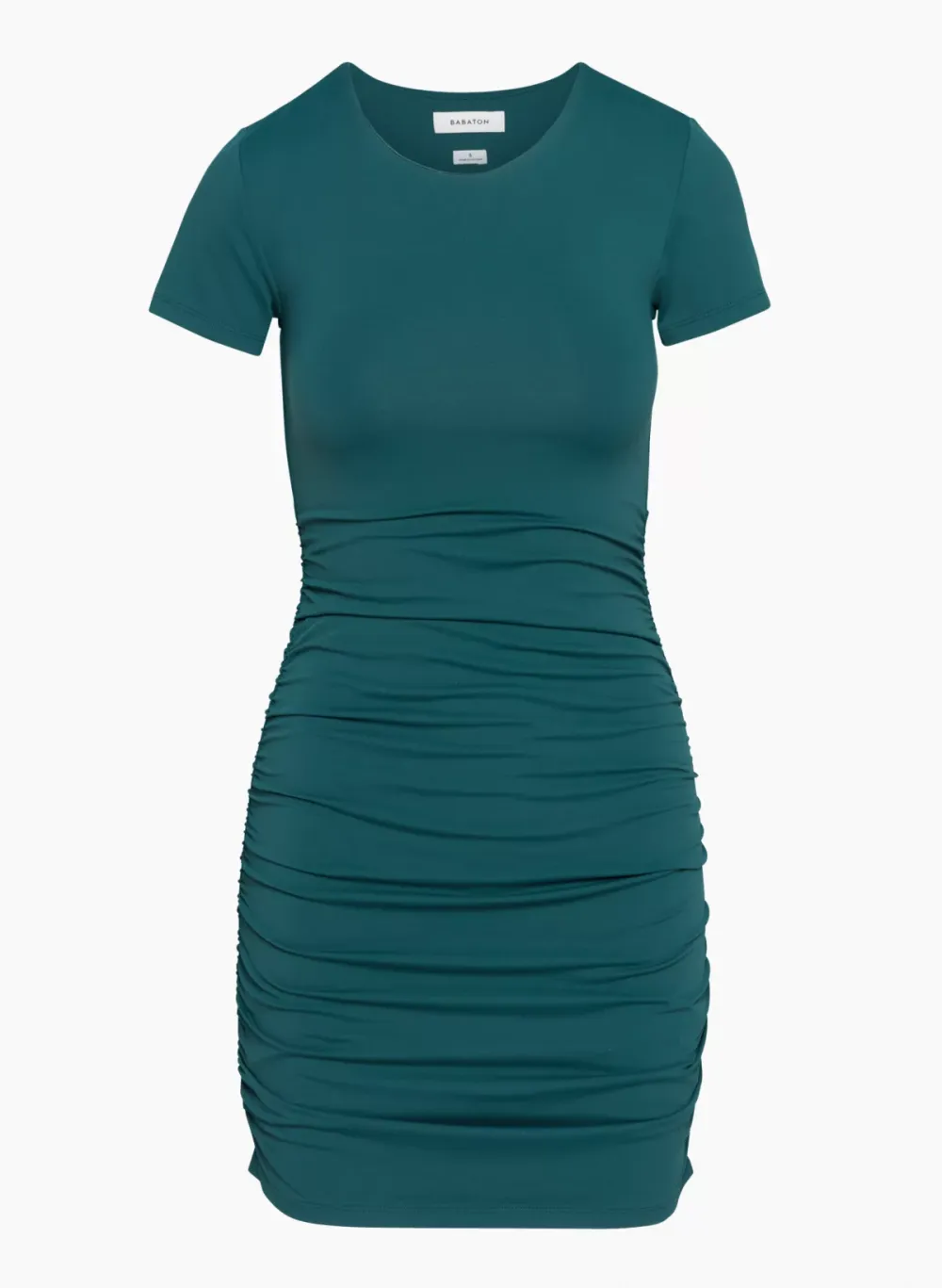 contour ruched mini dress