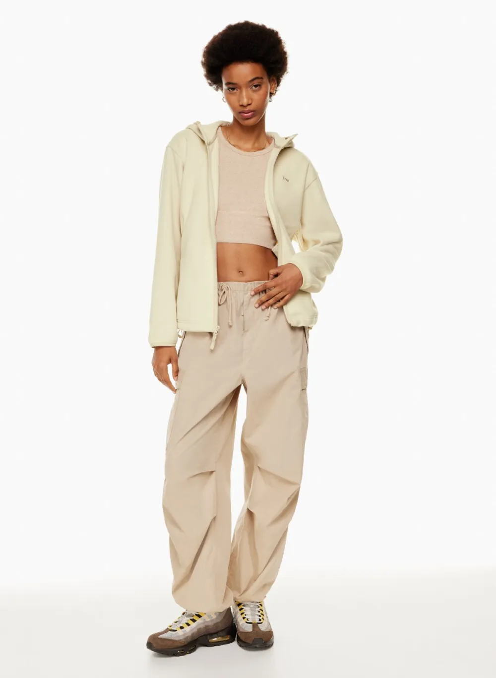 sno polar oversized zip hoodie