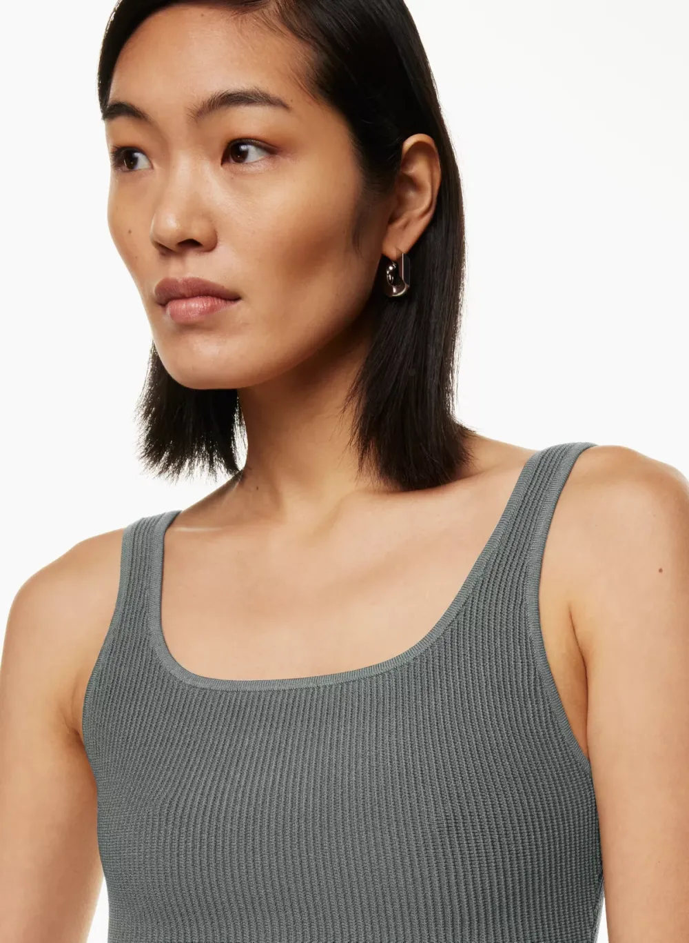 sculpt knit squareneck cropped tank