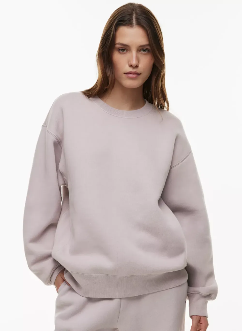 bubble fleece boyfriend crew sweatshirt