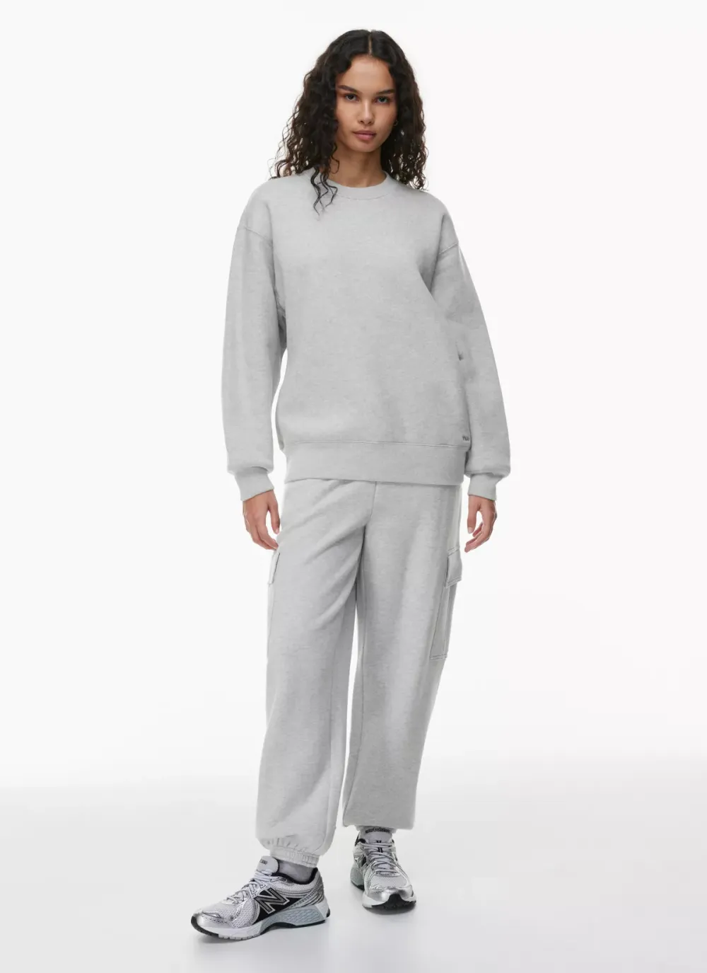 bubble fleece boyfriend crew sweatshirt