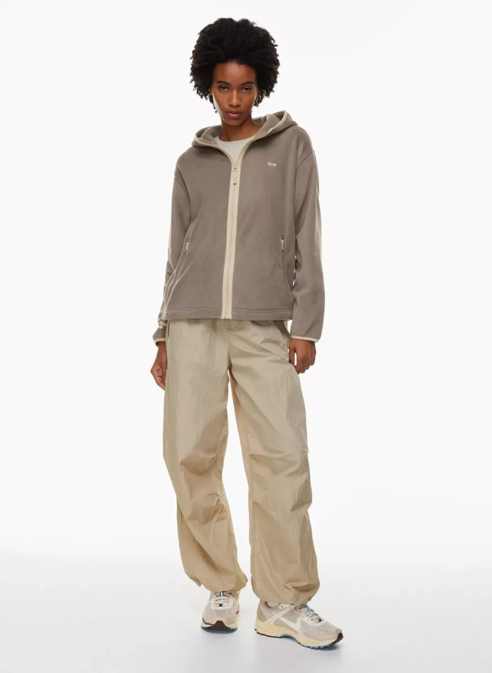 sno polar oversized zip hoodie