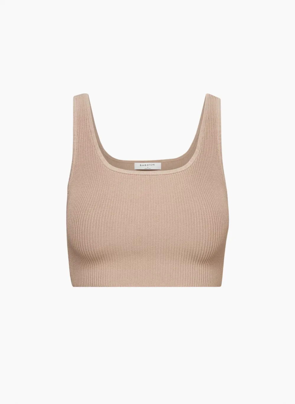 sculpt knit squareneck cropped tank