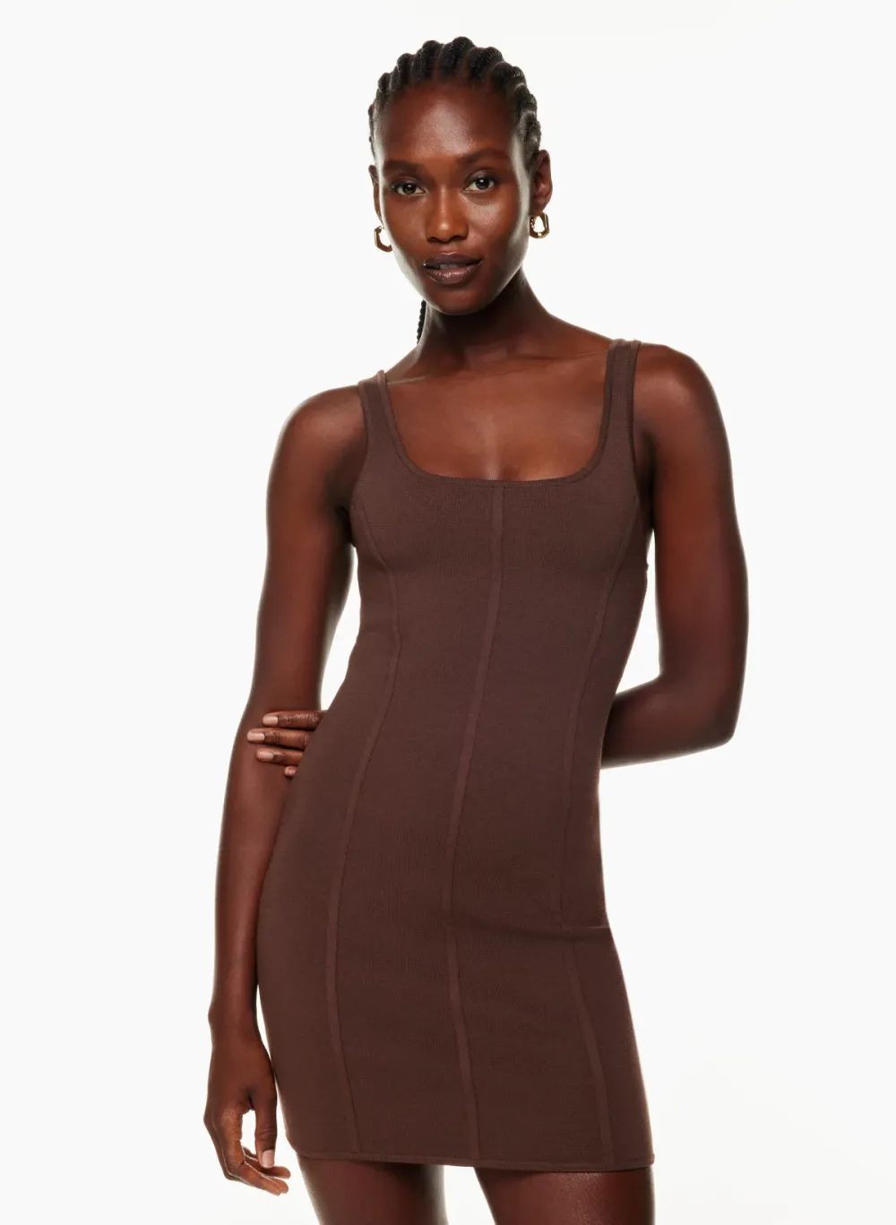 sculpt knit bustier dress