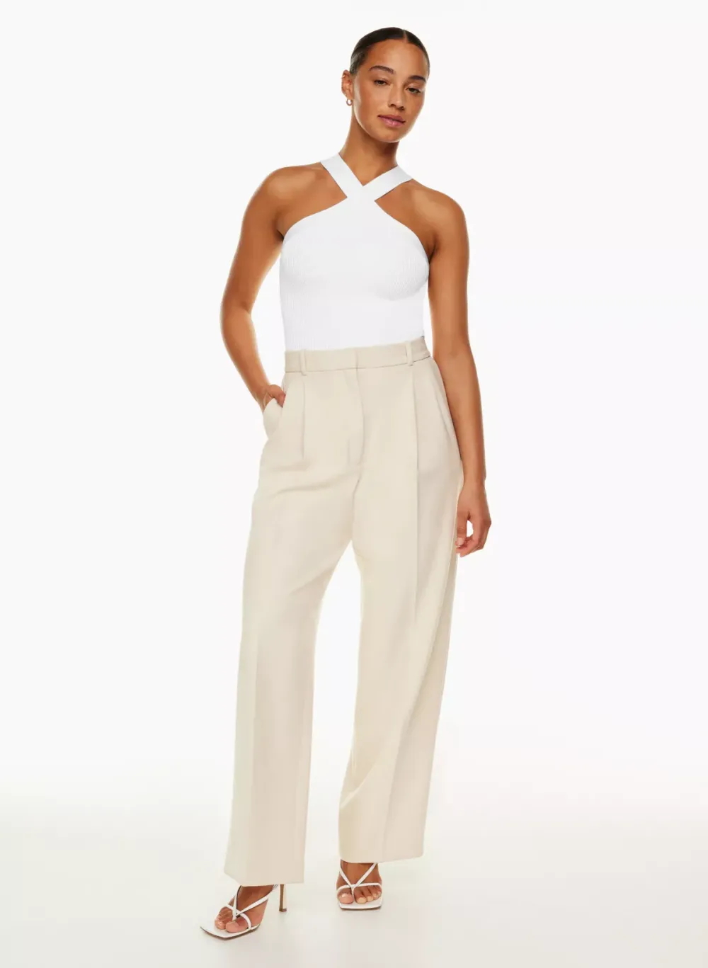 sculpt knit criss cross tank