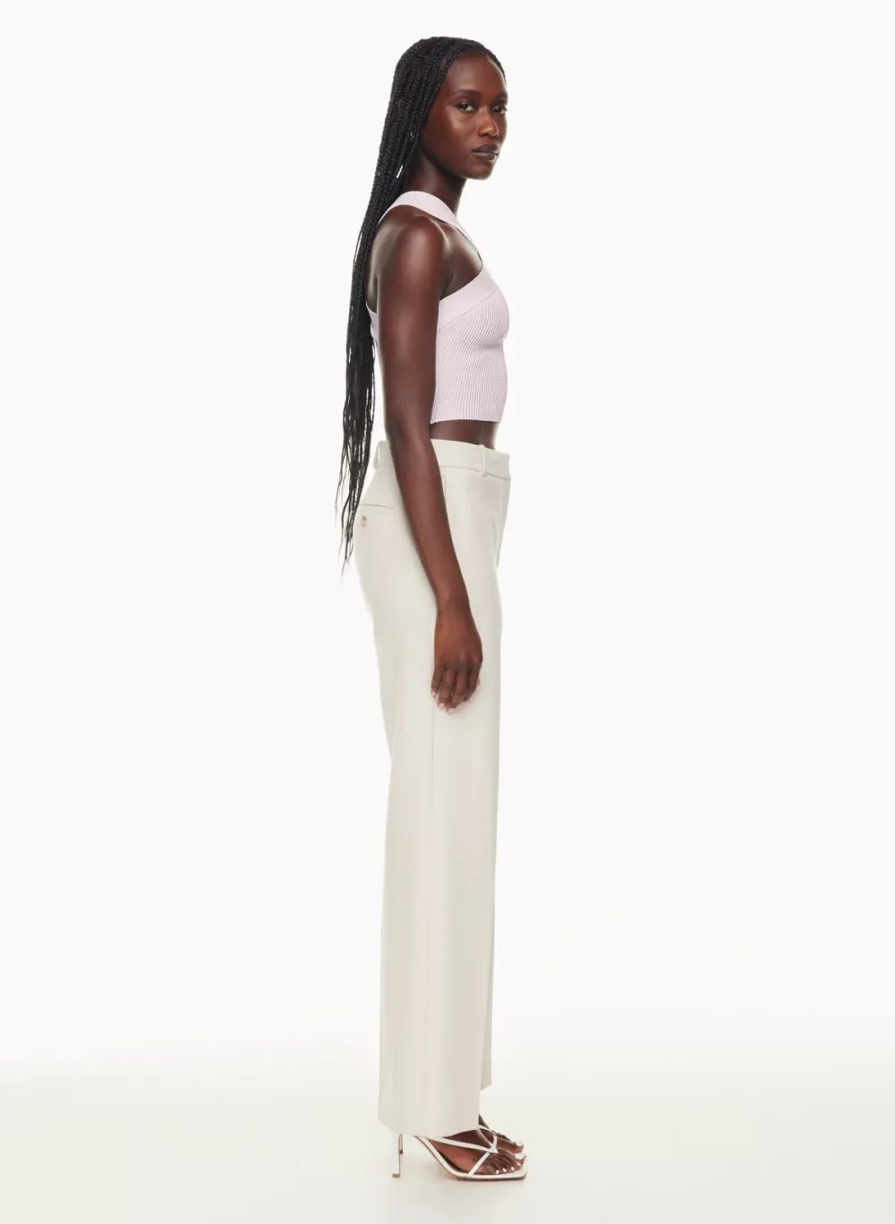 sculpt knit criss cross cropped tank