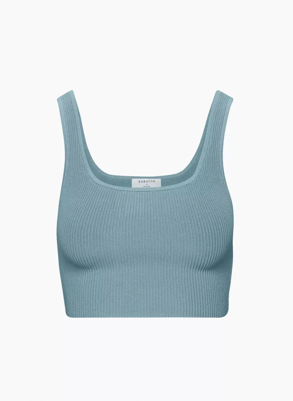 sculpt knit squareneck cropped tank