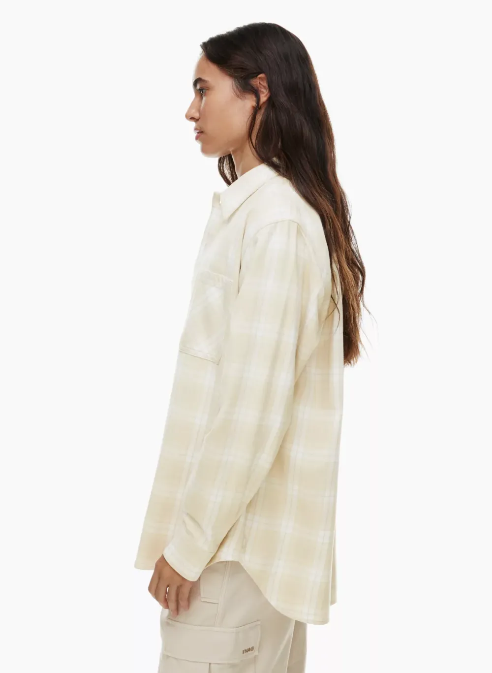 plaid oversized shirt