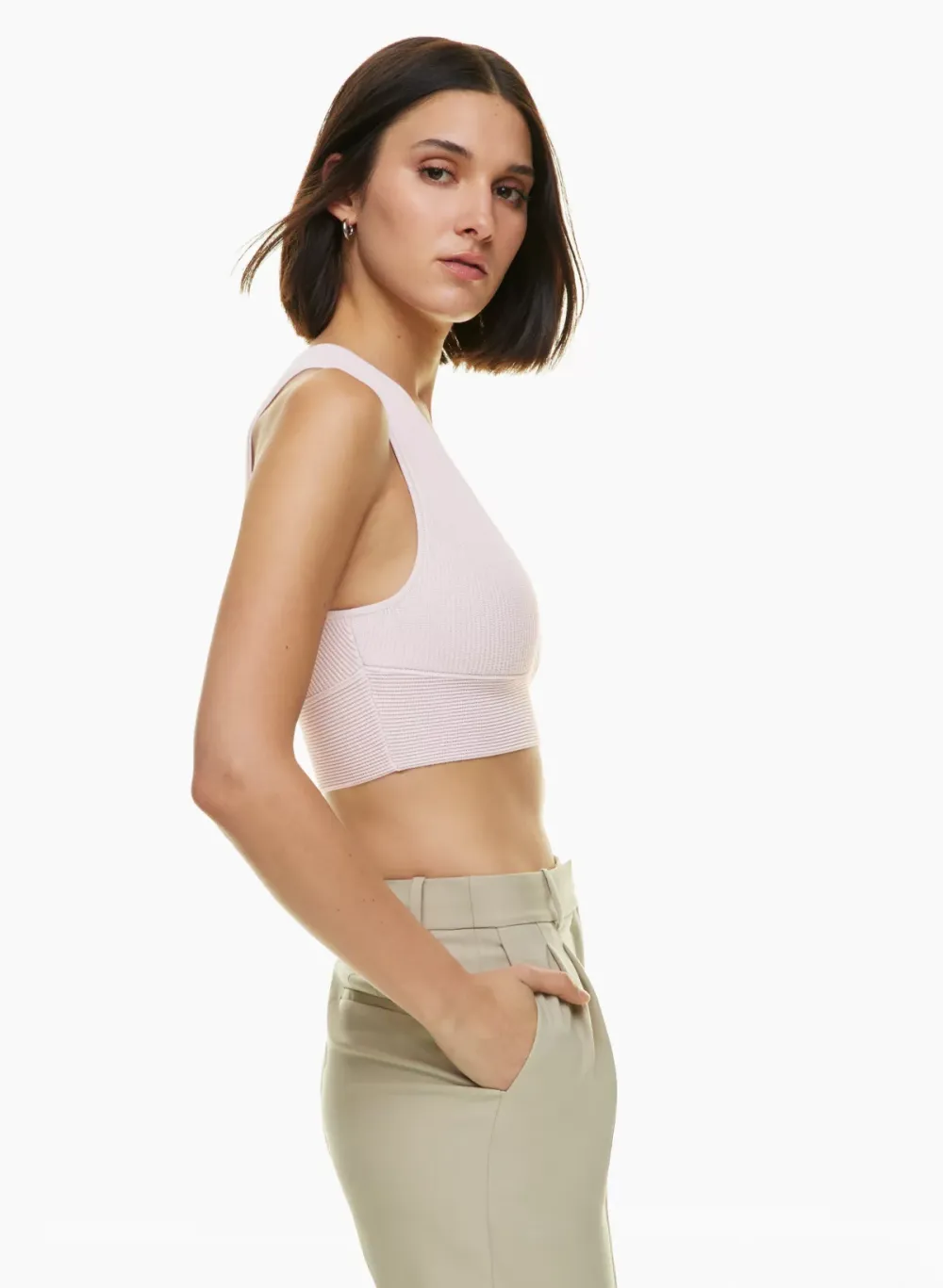 sculpt knit deep v tank