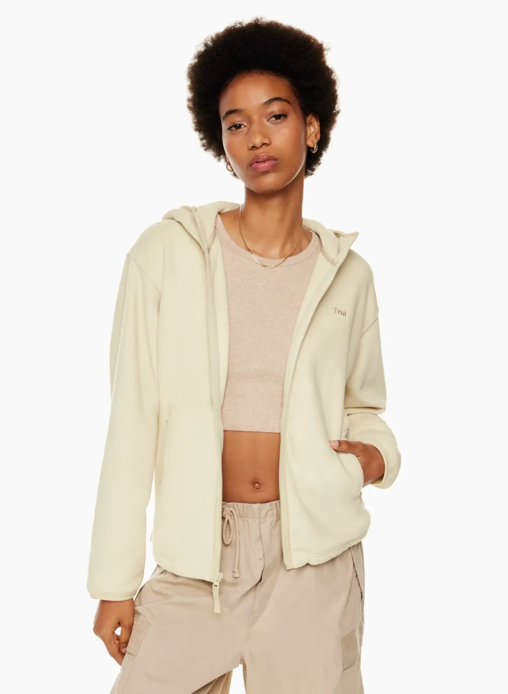 sno polar oversized zip hoodie