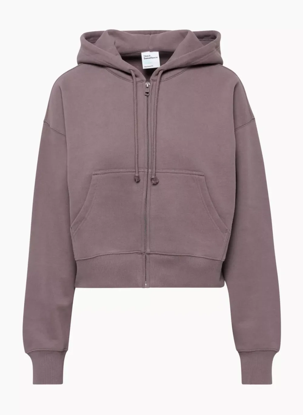 cozy fleece boyfriend boxy zip hoodie