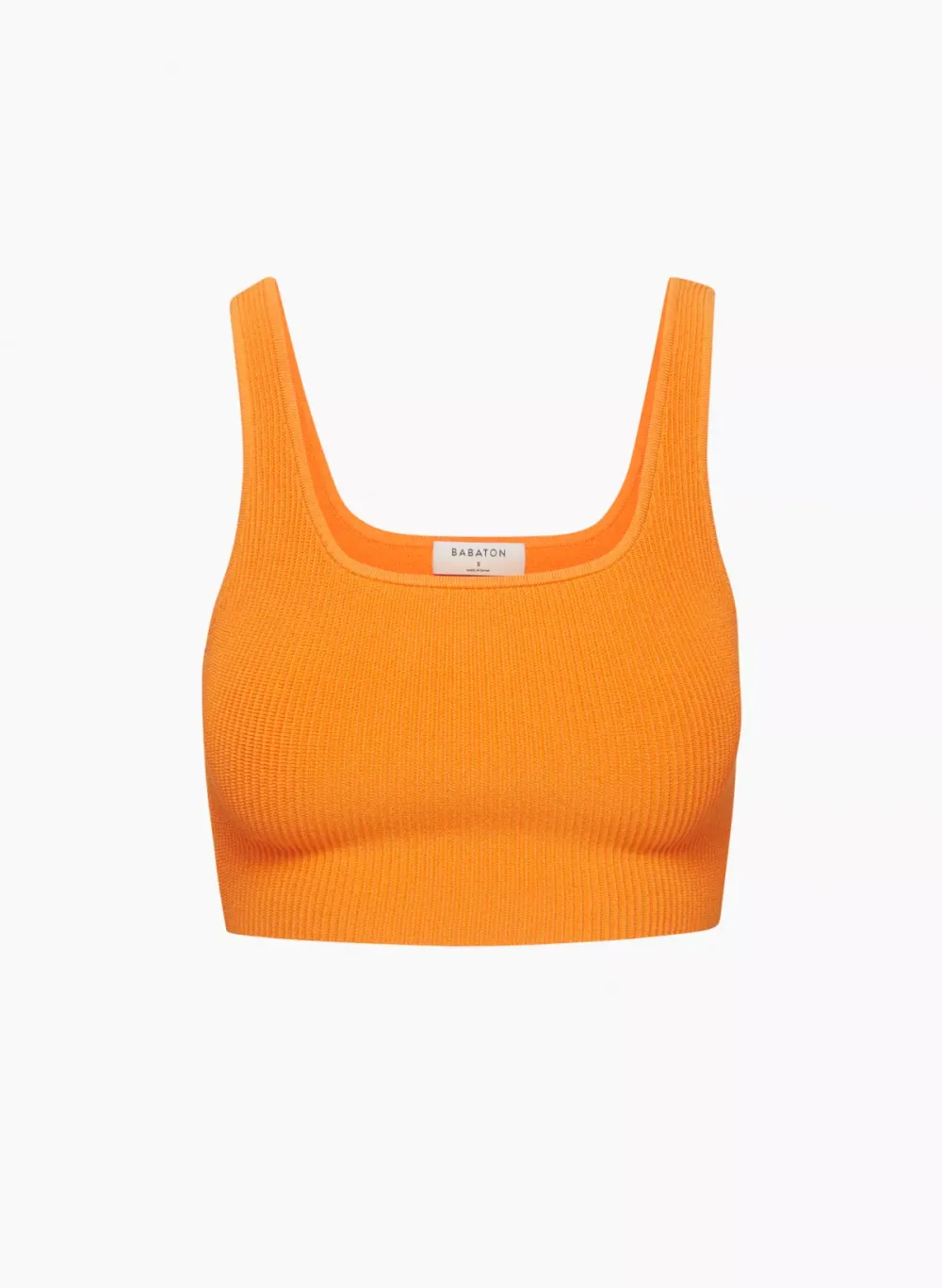 sculpt knit squareneck cropped tank