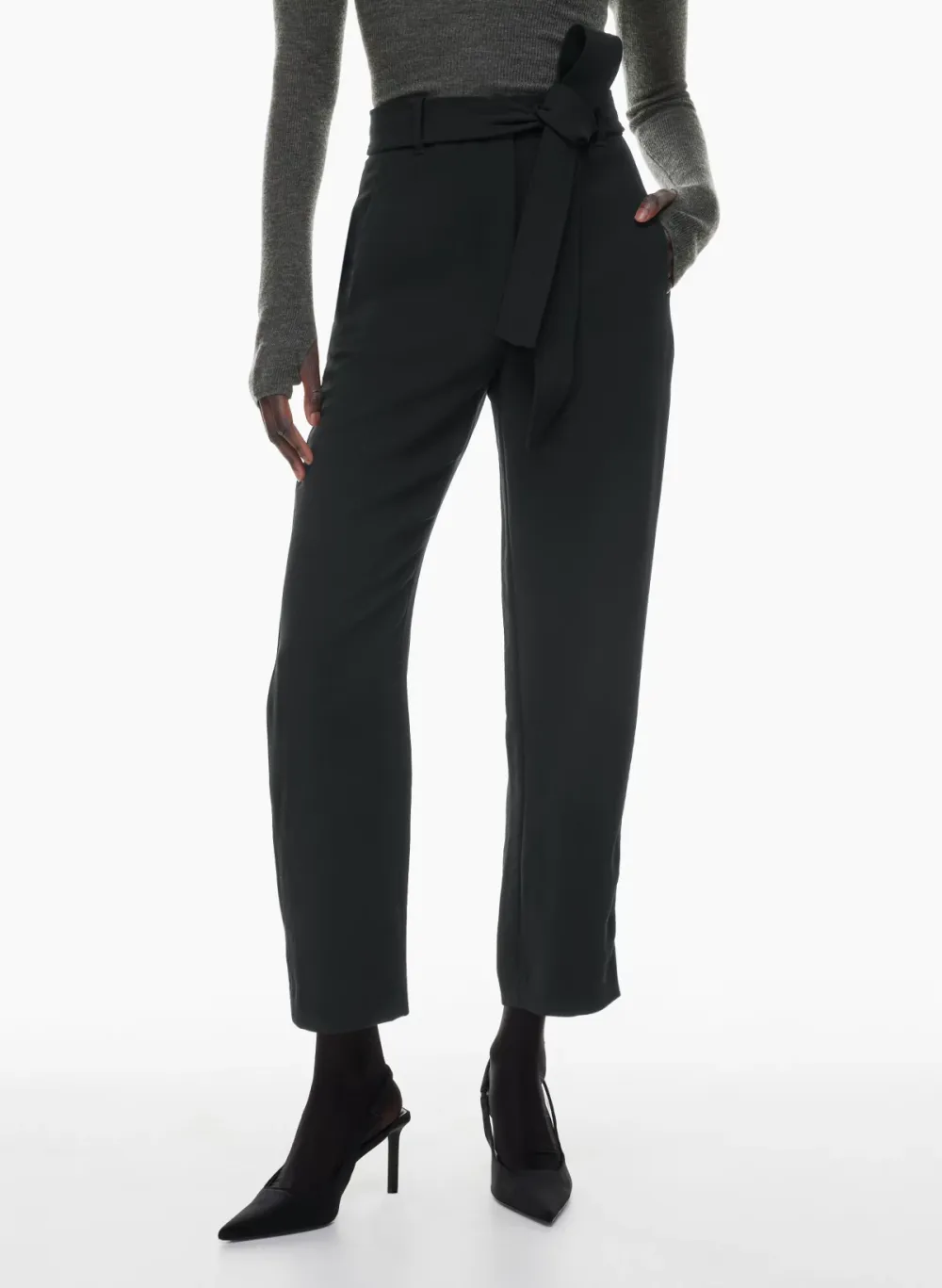 tie-front pant