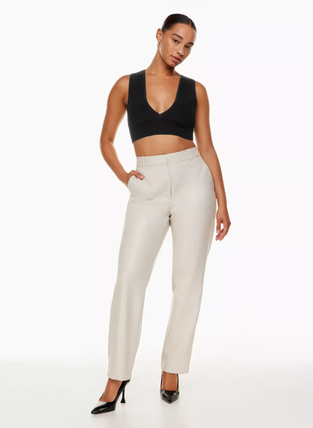 sculpt knit deep v tank