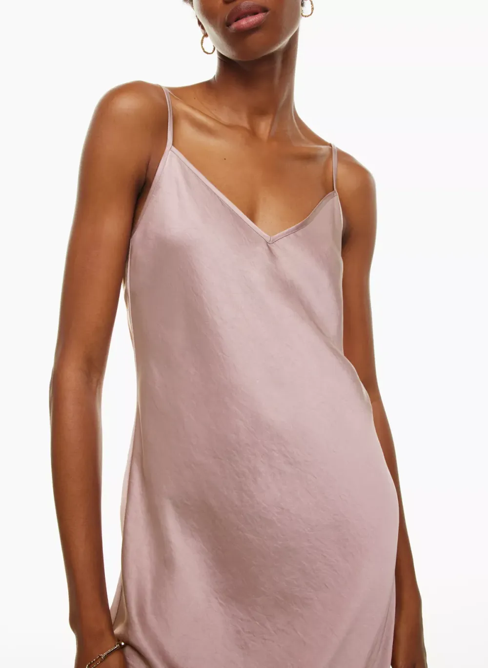 only slip satin midi dress