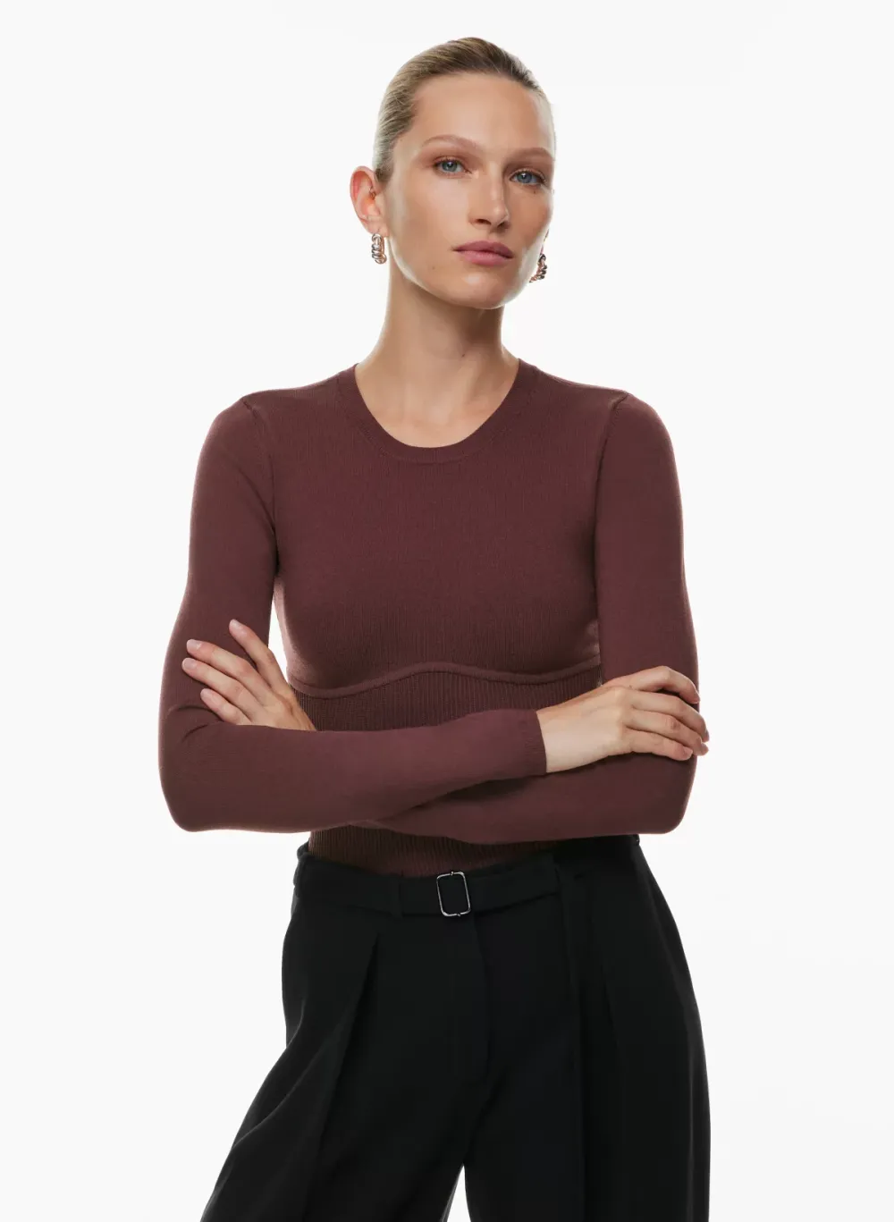 sculpt knit empire longsleeve