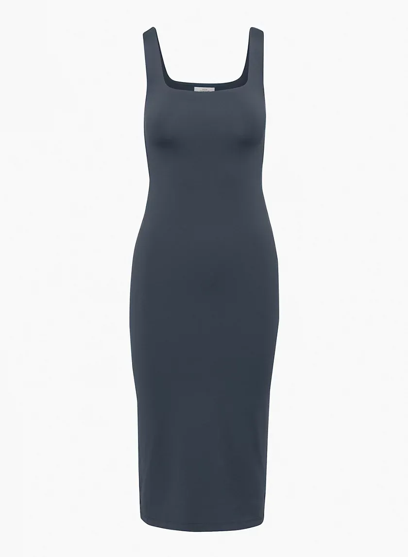 contour squareneck midi dress