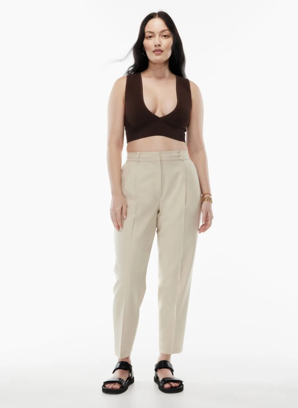 sculpt knit deep v tank