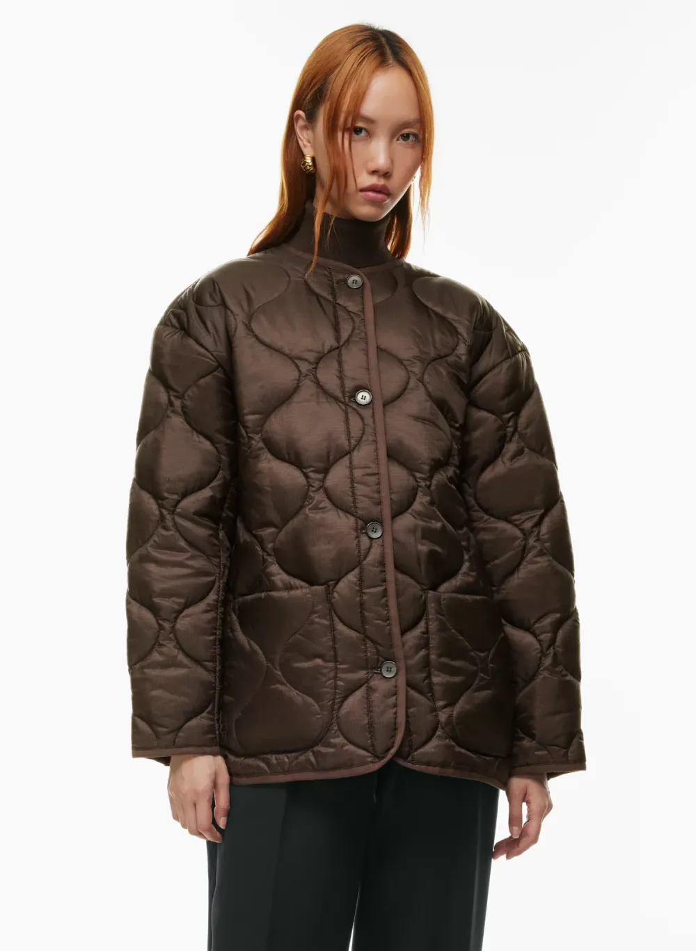 evergreen quilted jacket