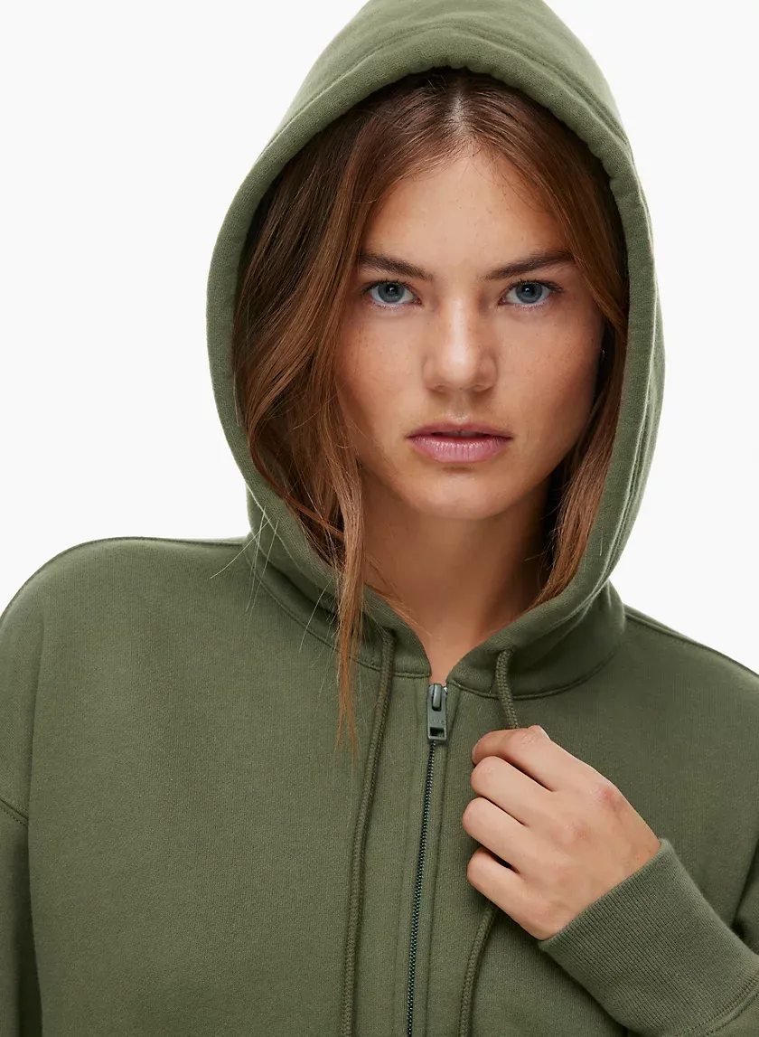 cozy fleece boyfriend boxy zip hoodie