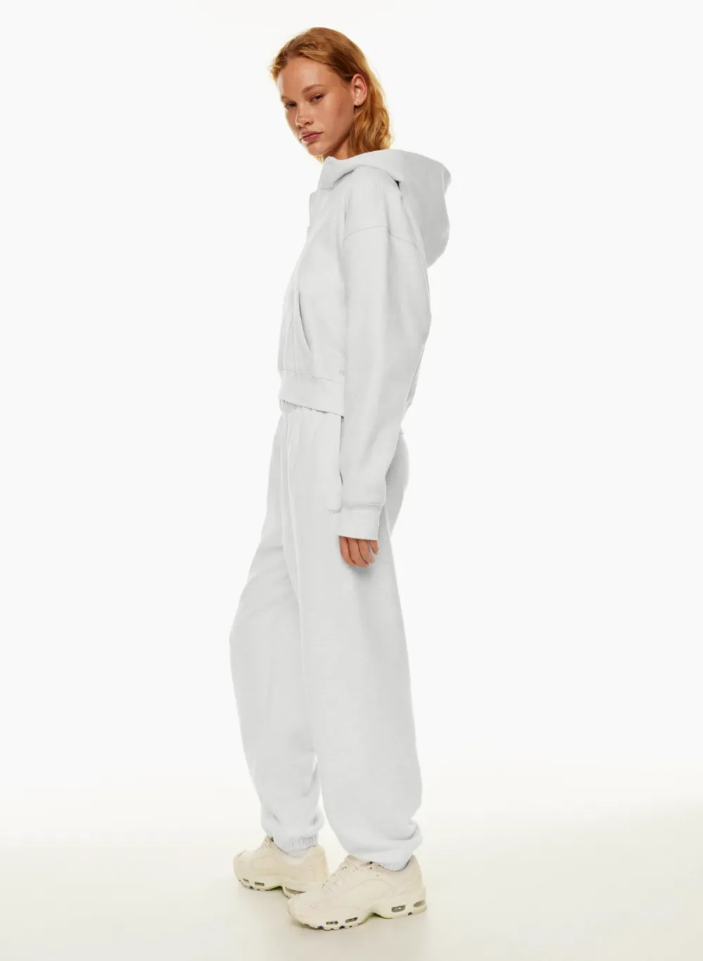 cozy fleece boyfriend boxy 1⁄2 zip hoodie