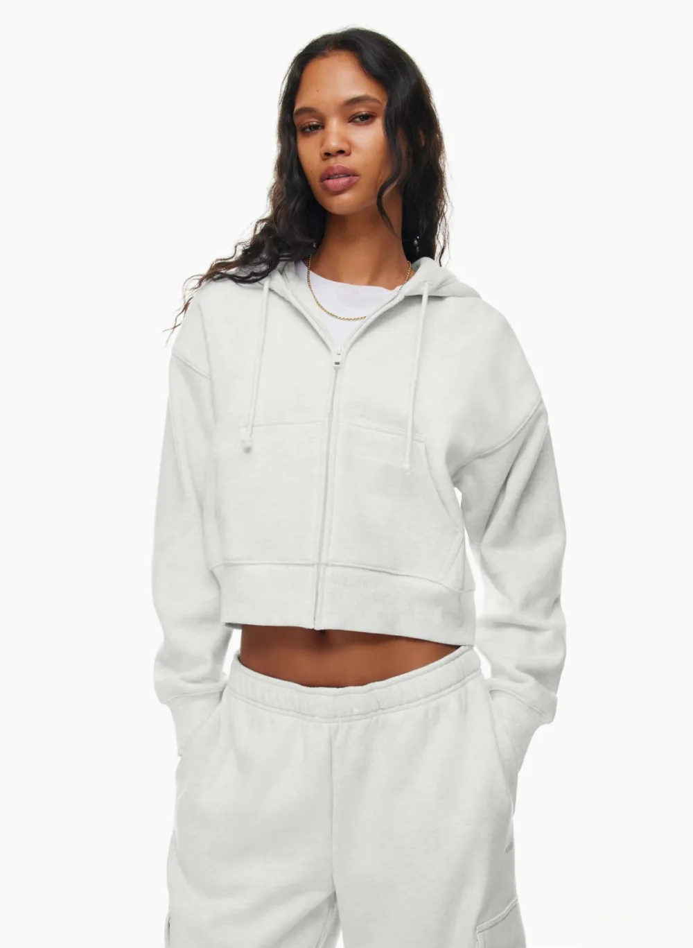 cozy fleece boyfriend boxy zip hoodie