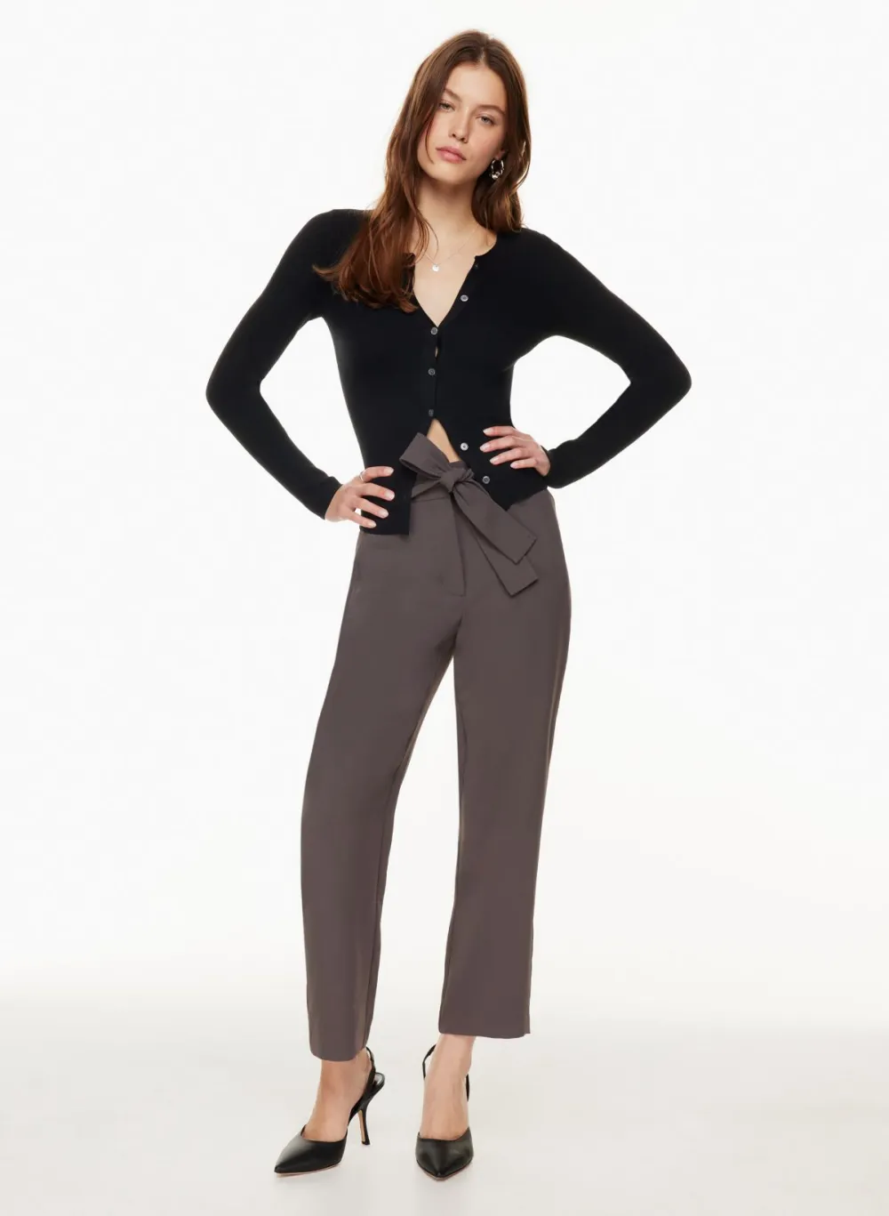 tie-front pant