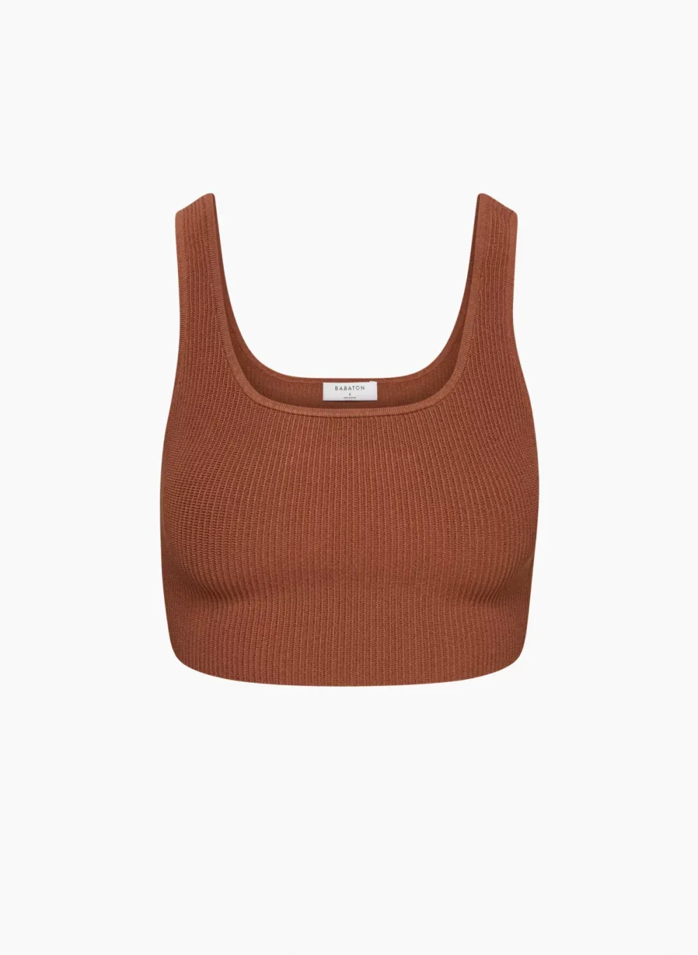 sculpt knit squareneck cropped tank