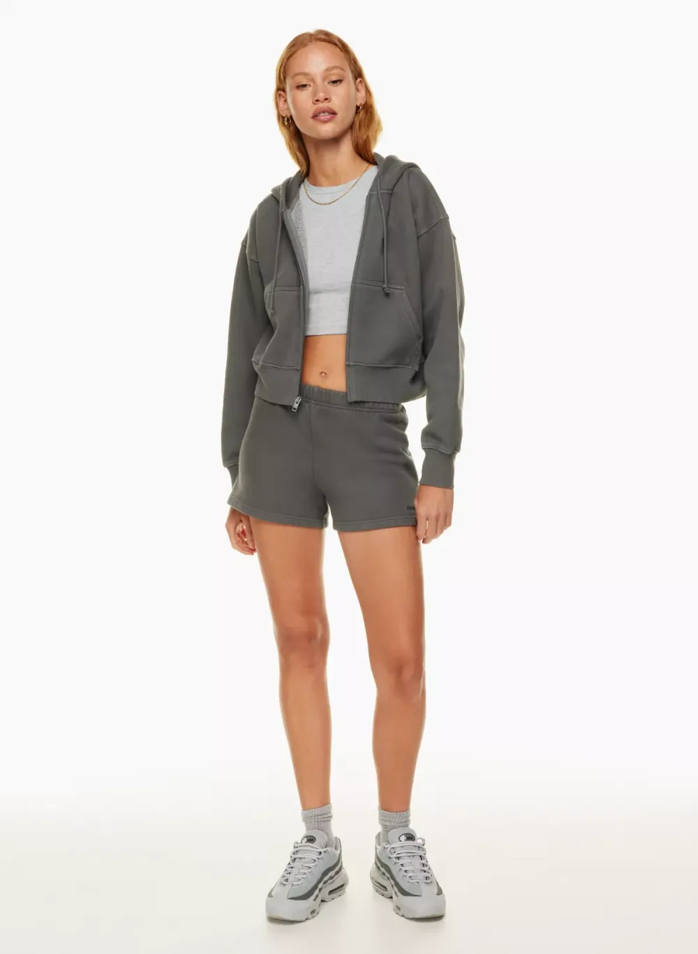 cozy fleece boyfriend boxy zip hoodie