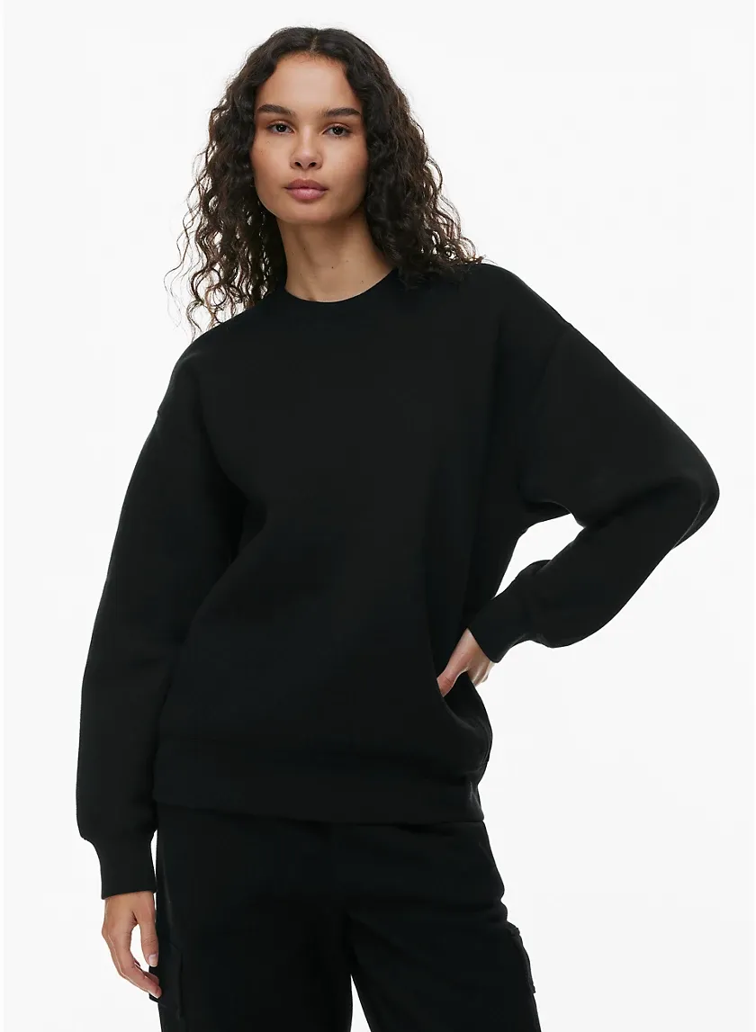bubble fleece boyfriend crew sweatshirt