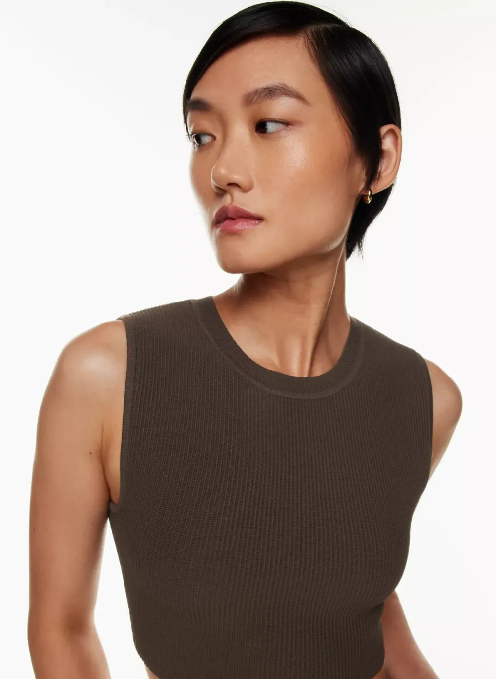 sculpt knit muscle cropped tank