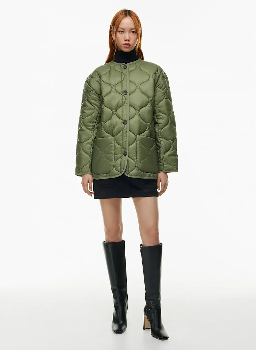 evergreen quilted jacket